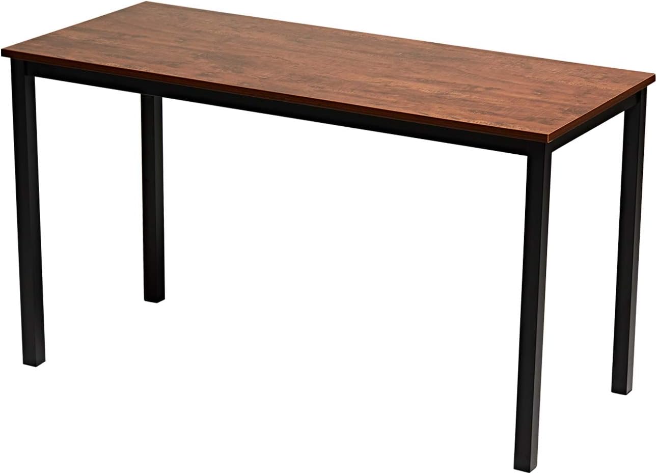 USHOW Computer Desk 63 inch Modern Desktop Home Simple Bedroom Desk Simple Desk Student Study Desk Writing Desk (63 inch, Sandalwood)