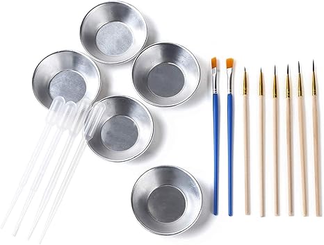 Amazon Kilonext プラモデル 塗装 セット 塗装筆 面相筆 平筆 4種8本 塗料皿 5個 スポイト 4個 付き ホビー用筆 刷毛 通販