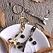 Outus 15 Pieces Retro Adornment Eiffel Tower Keychain Key Ring