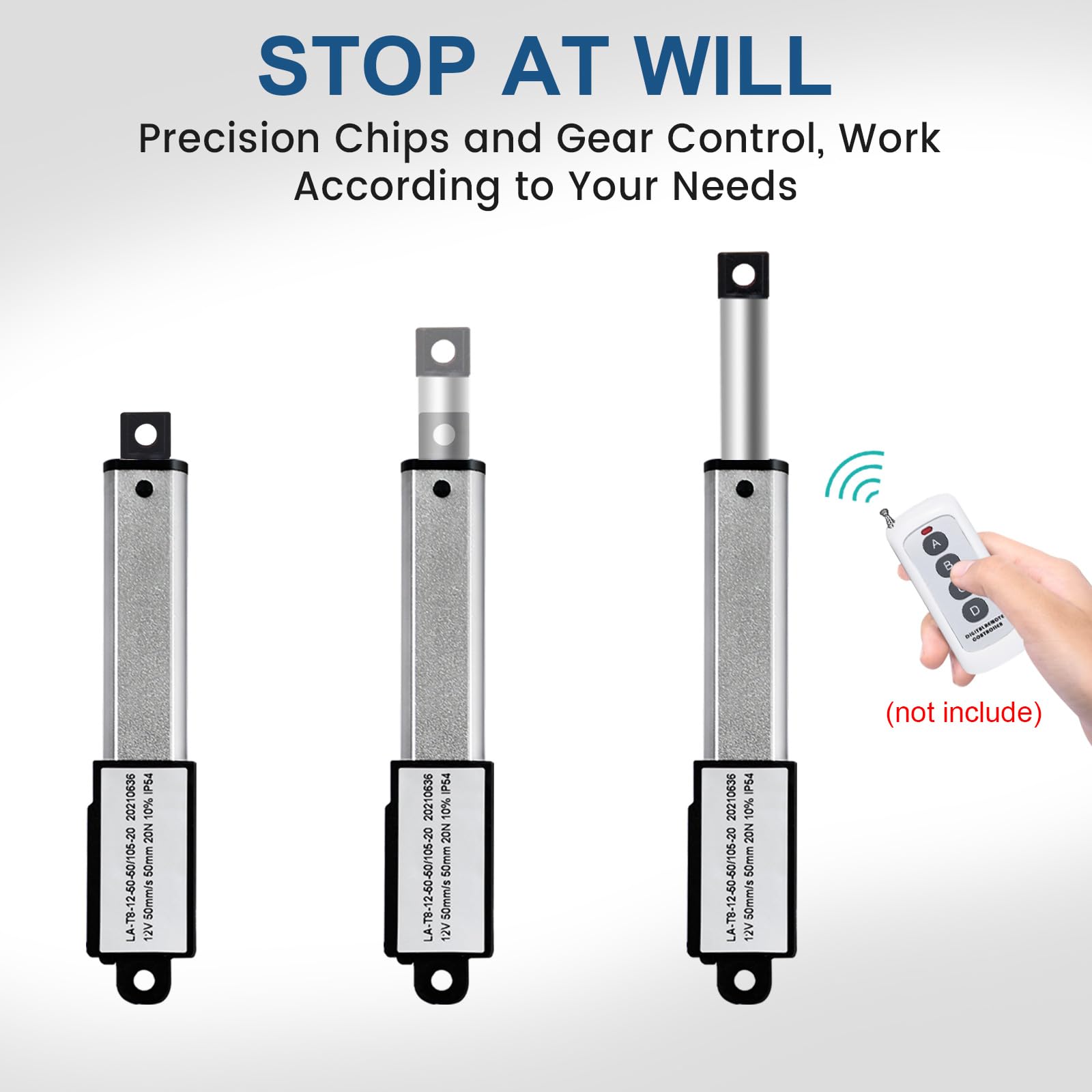 12V DC Mini Linear Actuator 20N Stroke 25mm 50mm 75mm 100mm 150mm