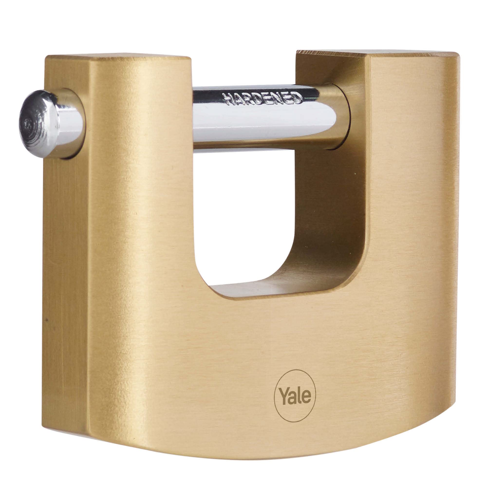 Yale Y114B/90/127/1 High Security Brass Rectangular Padlock Body 90mm Hardened Steel Hook 3 Keys — image 1