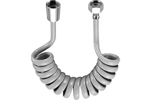 Fat-Cattie Spring Flexible Bidet Sprayer Hose,PU Flexible Telescopic Bidet Hose, Bidet Sprayer Tube Hose for Toilet Faucet, Bidet Sprayer, Basin faucet showers -2M (Gray)