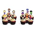 Superhero Theme Boy Girl Combo #1 Edible Cupcake Toppers - Stand Up Wafer Cake Decorations (Pack of 12)