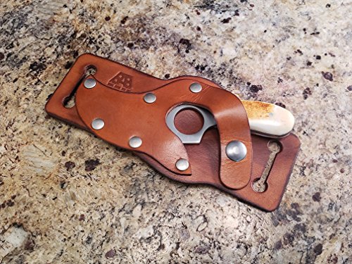 Knife and Leather Sheath Combo Deal - Fixed Blade 3.5" Stainless Steel Short Skinning Hunting Knife Concealed Carry Scout Carry Quickdraw Sheath