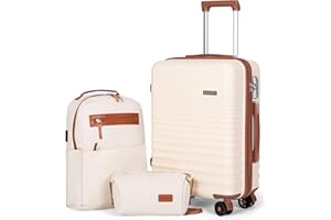 CONCEPTEN Carry On Luggage 22x14x9 Airline Approved, 20-inch Hard Shell Suitcases with Wheels, ABS Lightweight Carry on Suitcase with TSA Lock