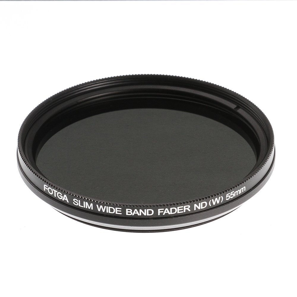 Ruili Slim Fader Variable 55mm ND Filter Adjustable ND2 to ND400 Neutral Density Lens Filter for DSLR Camera