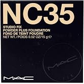 MAC Studio Fix Powder Plus Foundation NC35 for Women, 0.52 Ounce (Studio Fix NC35)