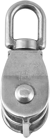 QWORK M15 Double Pulley Block 304 Stainless Steel 2PCS for Block and Tackle view 4