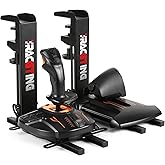 RACGTING 2-Pack Foldable HOTAS Desk Mount for Joystick and Throttle | Fits Logitech X52/ X52 Pro/X56, Thrustmaster Warthog/T.16000M/TCA Airbus, VKB Gladiator NXT, Adjustable, Aluminum Alloy Clamp