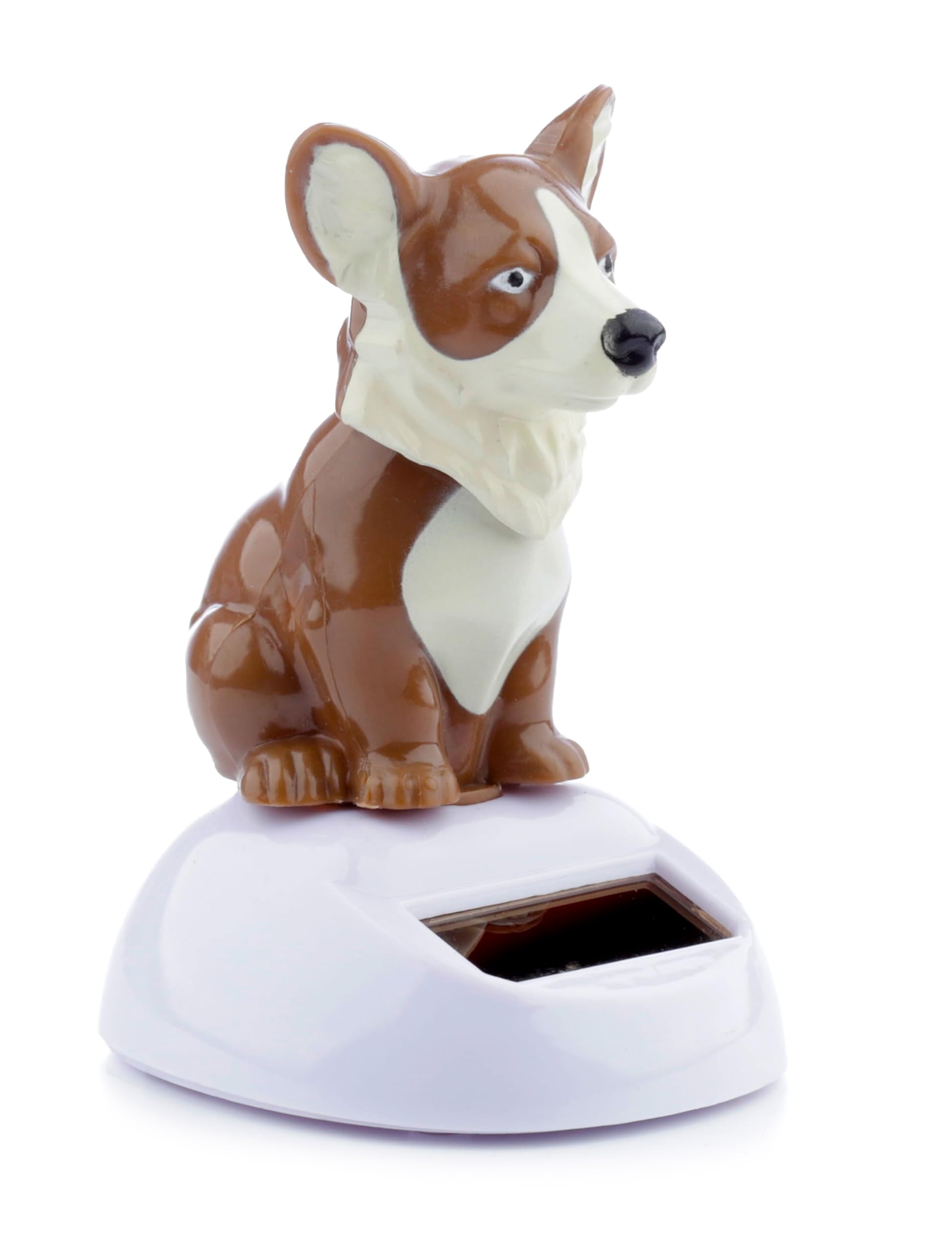 Puckator Corgi Solar Pal - Home Office Table Desk Dashboard Car Decor Decoration - Gift Ideas - Gifts For Teenage Old Boy Girl Dad Mums - Powered KIds Toys Toy Figure Figures