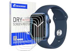 ArmorSuit 6 Pack Dry-Shield Screen Protector for Apple Watch Series 7 41mm & Series 6/SE/5/4 40mm Dry Installation HD Clear TPU Film