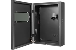 EV Charger Wall Mount Storage Box with NFC/Swipe Card Lock, 27.6" x 19.7" x 8.3" Rainproof Outdoor Cover for Tesla, BYD, Volk