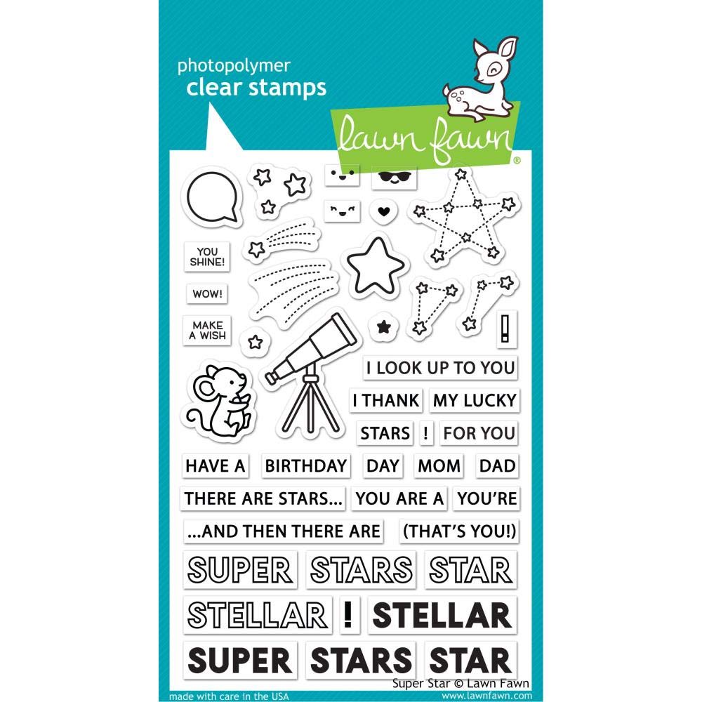 Lawn Fawn Super Star 4'X6" Clear Stamp Set (LF2241)
