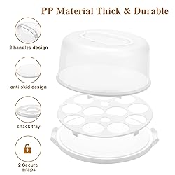 Cake Carrier with Lid and Handle, Multipurpose Cake