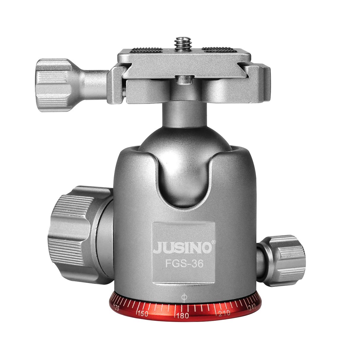 JUSINO Professional Tripod Ball Head FGS-36 with Friction Button | Lightweight and Robust, Made of Aviation Aluminium | Optimally Adjustable, Arcaswiss Compatible Quick Release Plate — image 1