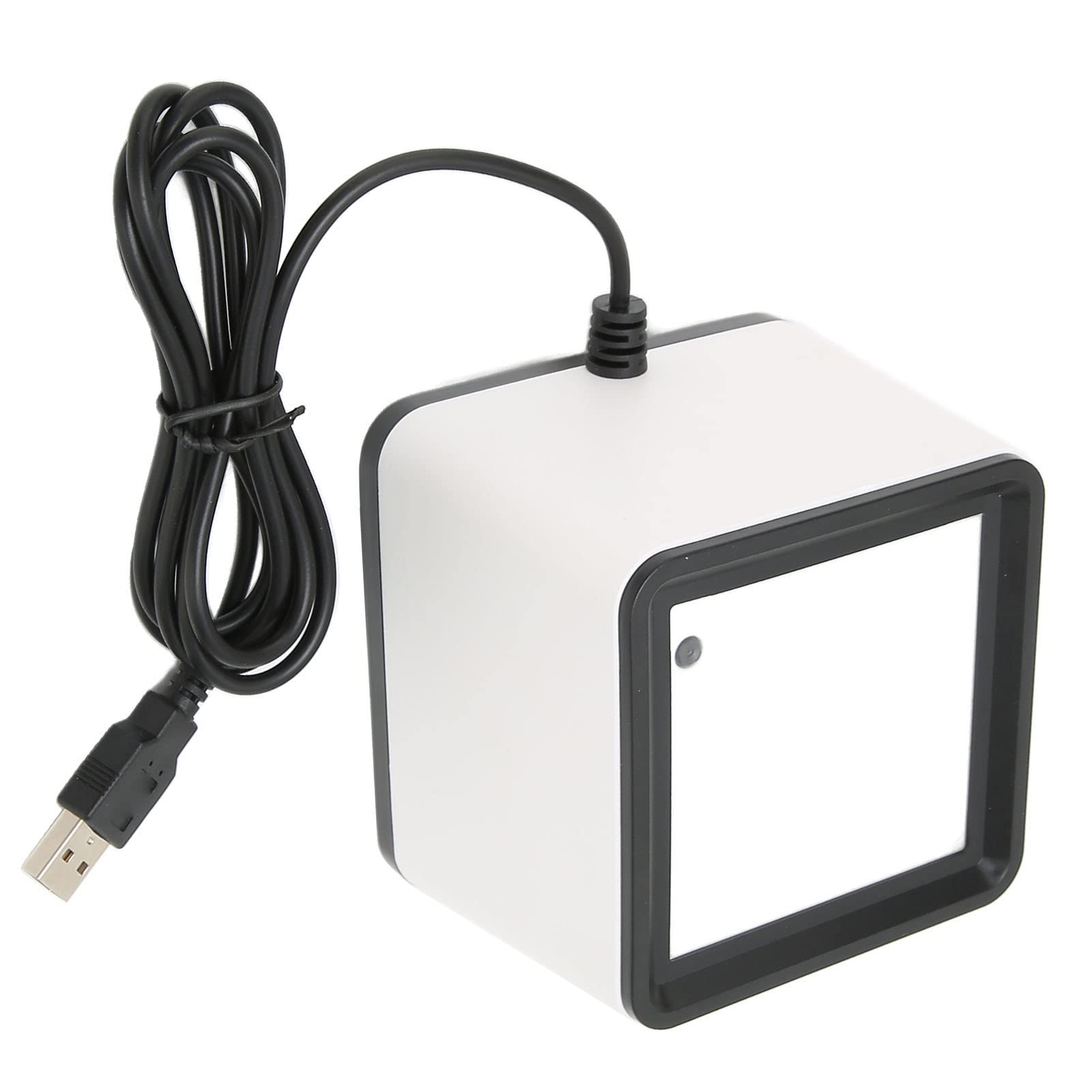 1D 2D QR Desktop Barcode Scanner,Omnidirectional Desktop Bar Code Reader Scanner,Hands-Free Automatic Barcode Reader,for Supermarket,Library,Retail Store