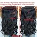 Secret Halo Hair Extensions Pieces Flip in Curly Wavy Hair Extension Synthetic Women Hairpieces (20 Inch (Pack of 1), # Black)