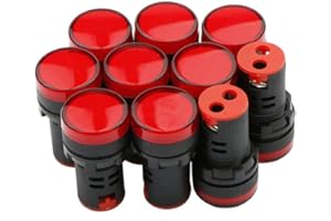 NEWZOLL Red LED Pilot Light Panel Indicator 48V 10pcs