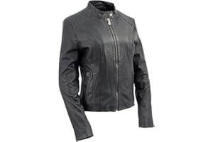 Milwaukee Leather Vintage SFL2814 Women's Black Leather Motorcycle Style Fashion Jacket