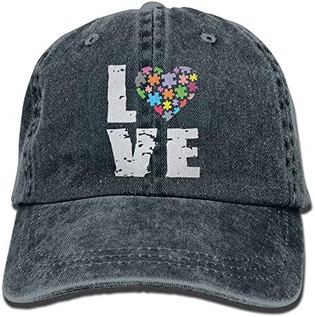 Men And Women Love Puzzles Autism Awareness Vintage Jeans Baseball Cap