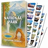 National Park Adventure Journal & Passport Tracker Book – 63-Park Sticker Set, Checklist, & Nature Journal Prompts – Gift for National Park Lovers & Travelers