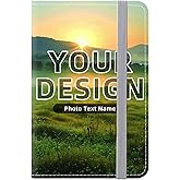 Personalized Passport Holder,Custom Passport Holder with Photo Name Text,Custom PU Leather Passport Cover for Travel (Style 1)