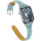 OULUCCI Leather Bands Compatible Apple Watch Bands For Women 38mm 40mm 41mm 42mm 44mm 45mm 46mm 49mm, Top Grain Leather Band Replacement Strap for iWatch Ultra SE SE2 Series 11 10 9 8 7 6 5 4 3 2 1