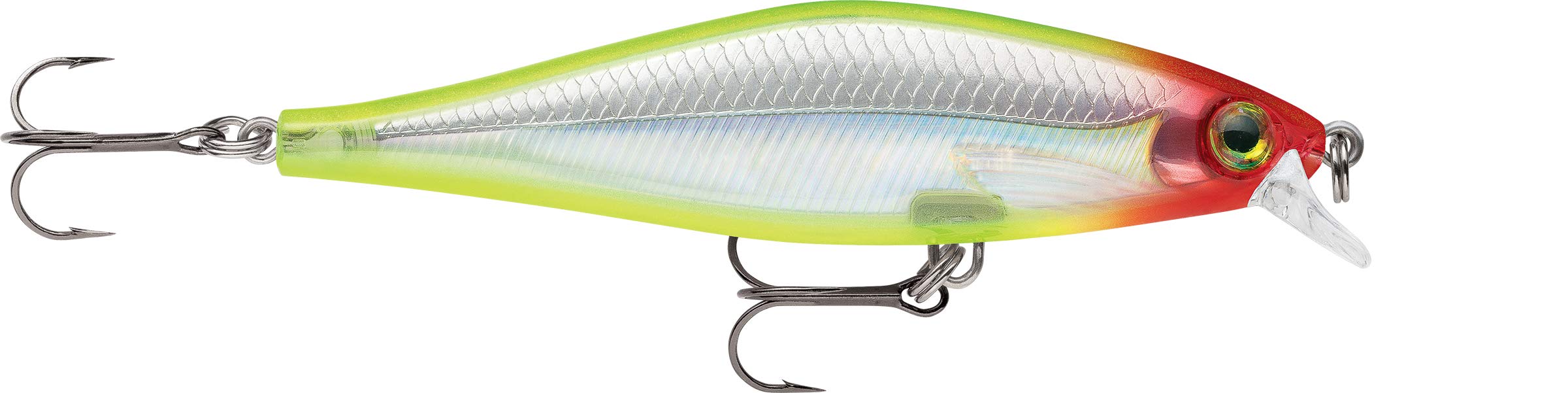 Rapala Shadow Rap Lure with Three No. 6 Hooks, 0.6-1.2 m Swimming Depth, 11 cm Size, Clown