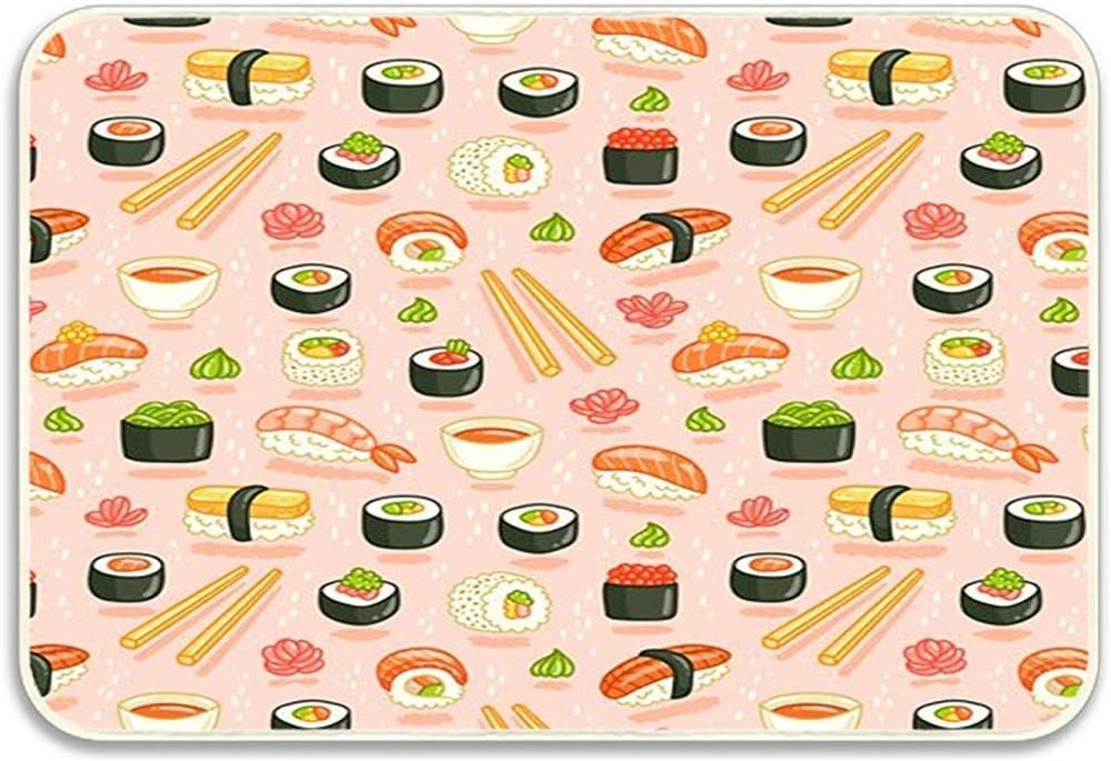 EQP Trading Alfombra PuertaAlfombra de Sushi y Rollos Puerta Interior