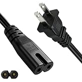for JBL PartyBox 110 Charger Power Cord: 2 Prong AC Cable for Speaker | Cord Replacement for JBL Party Box 100 120 200 300 310 320 520 710 720 1000 Subwoofer ONN ION Bluetooth Speaker 6FT UL Listed