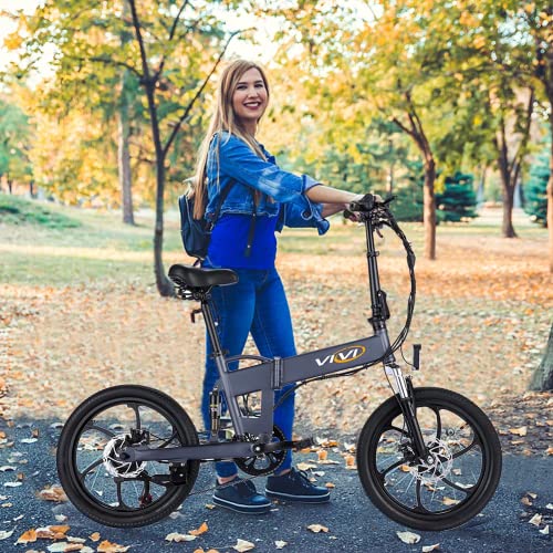 Vivi Folding Electric Bike,20" Electric Commuter Bicycle with 10.4Ah