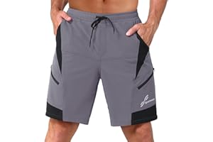 Sportneer Mens Mountain Bike Shorts 3D Padded MTB Bicycle Cycling Shorts Quick Dry Lightweight with Liner and Loose Fit