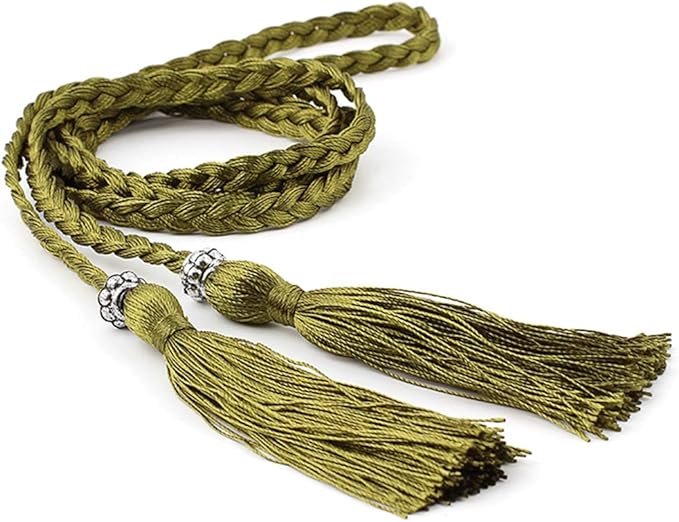 Thin Rope Weaving Female Tie Waist Belts Women Dress Small Belt Strap