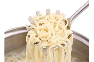 TBWHL 304 Stainless Steel Spaghetti Pasta Fork - Noodle Serving Spoon Perfectly Lifts, Drains, Serves Long Strand Ribbon Nood