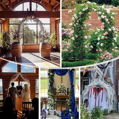 MANYUK Black Metal Pergola Arbor, Metal Arch Frame, Garden Arch Trellis for Various Climbing Plants Wedding Garden Arch Bridal Party Decoration