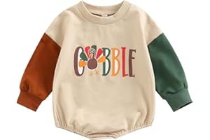 Kuriozud Newborn Baby Boy Girl Bubble Romper Funny Letter Long Sleeve Oversized Sweater Tops Fall Winter Clothes