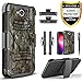 LG Fiesta 2 Phone Case, LG X Charge Case, LG X Power 2 Case, LG Fiesta LTE Case,Circlemalls [Combo Holster]Built-In Kickstand Bundled With [HD Screen Protector] Hybird Shockproof And Stylus Pen(Camo)