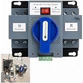 2P 63A 110V Automatic Transfer Switch, Single-Phase Dual Power ATS | 50/60Hz generator changeover switch with auto/manual modes, protective cover and approximately 2-second transfer time