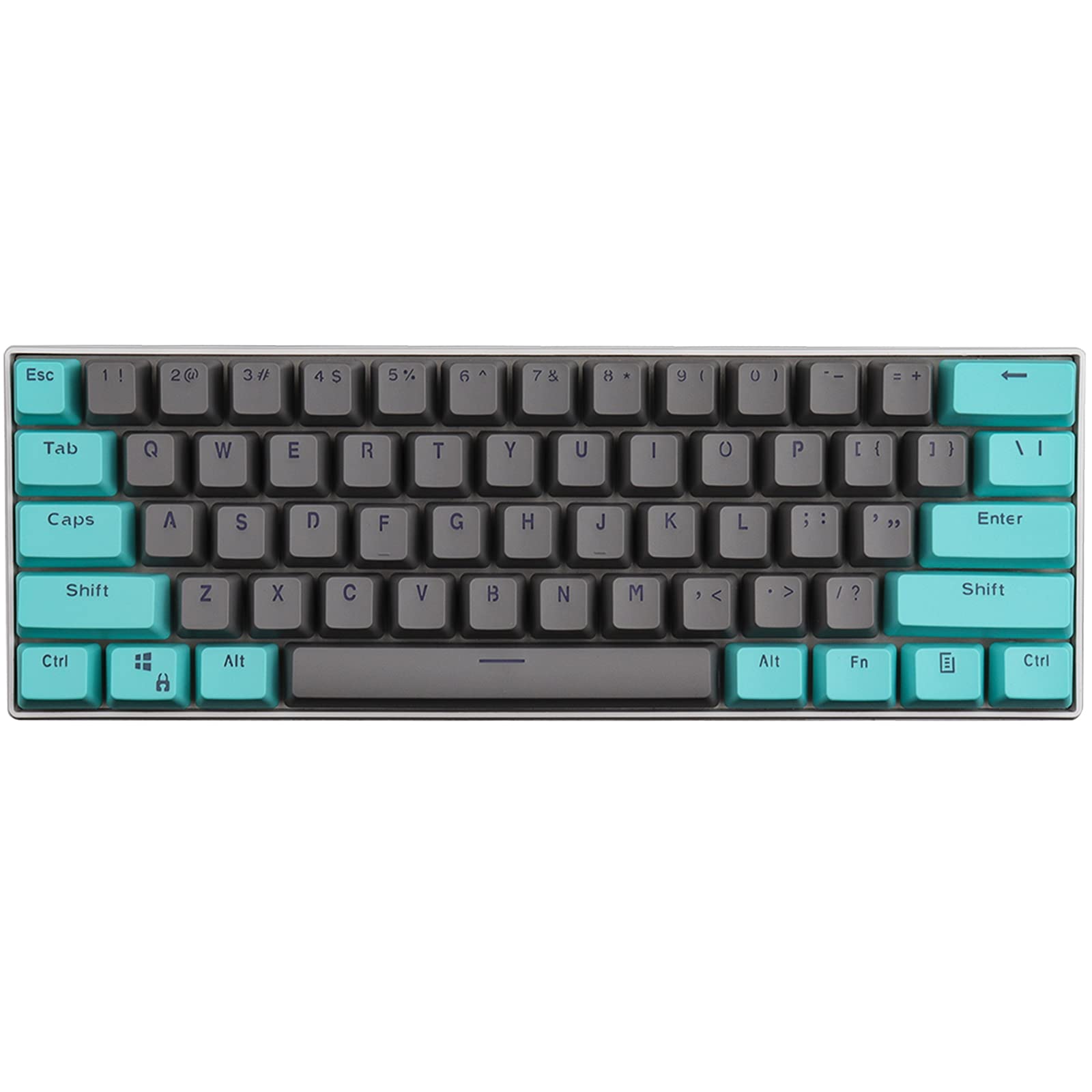 KEEZSHOP Keycaps, 61 Keycaps Backlight Two Colours Mechanical PBT Keycaps for GH60 / RK61 / ALT61 / Annie/Keyboard Poker Keys