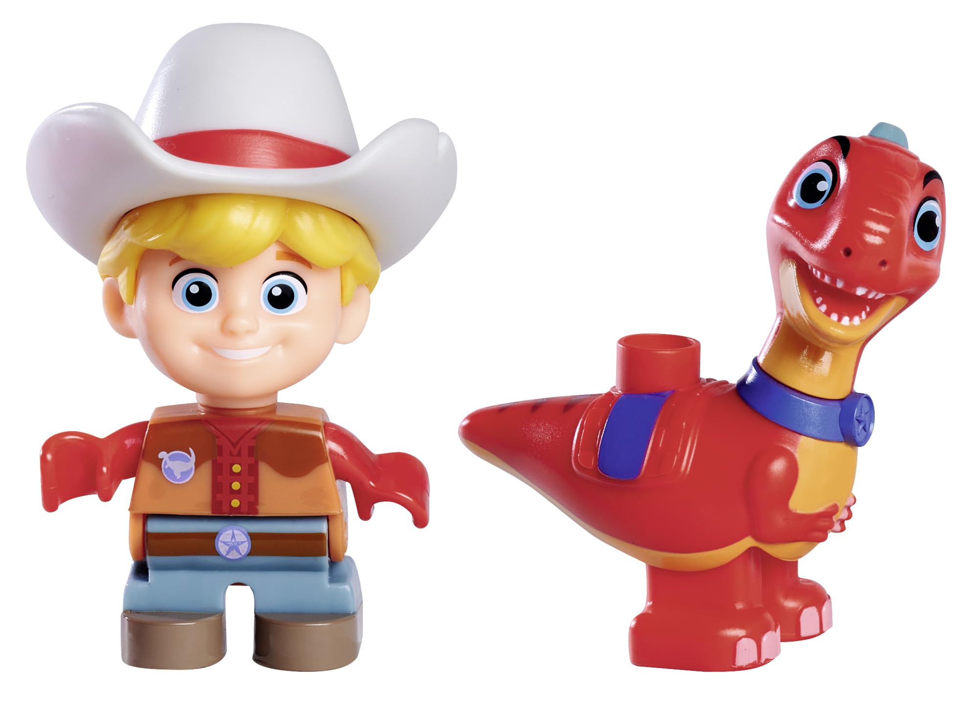 Big-Bloxx - Dino Ranch Clubhaus - XXL Spielset (168 Bausteine) für großes Club House mit Mehreren Etagen, Spielfigur Jon, Dino Figur Blitz und Zubehör, für Kinder von 18 Monate bis 5 Jahre 3