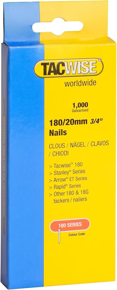 Tacwise 0360 Galvanised 18G / 20mm Brad Nails Pack 1000