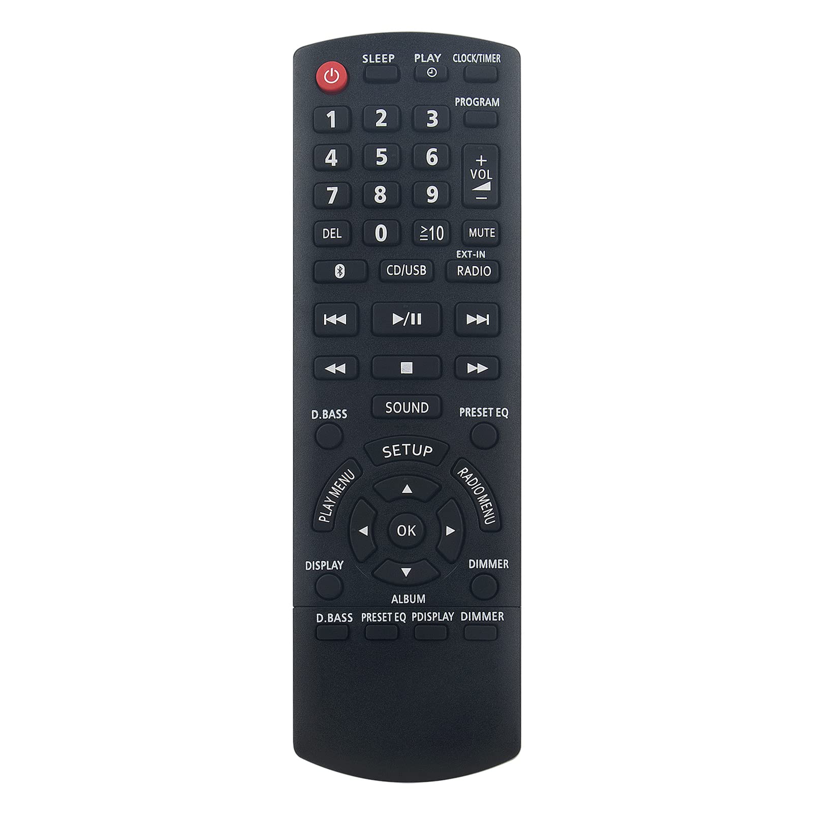 VINABTY N2QAYB001101 Replacement Remote Compatible with Panasonic Micro Audio System SA-PMX7 SC-PMX70 SC-PMX74 SC-PMX80 SC-PMX80 SA-PMX70BEB SC-PMX74 SC-PMX70 SCPMX100EGS SA-PMX82MEBK SCPMX74EG