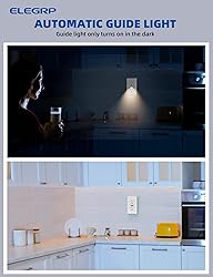 ELEGRP GFCI Outlet w/Nightlight, 15 Amp Self-Test