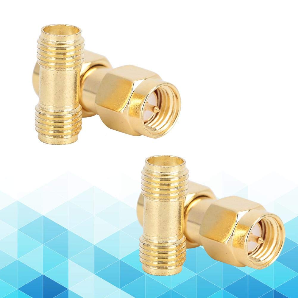 Bewinner Double Pass Connector,2pc SMA Male to Male Double +2pc SMA Female to Female Double Head, Practial Adoptability Double Pass Adapter