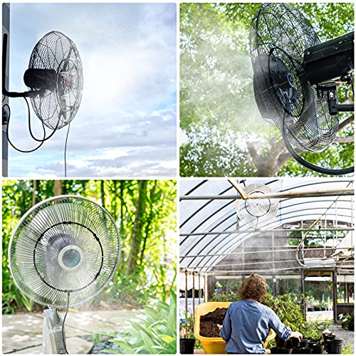 Fan Misting Kit, Outdoor Fan Misting Cooling System with 19.36FT (5.9M