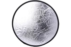 LIGIGWASH Portable Photography Light Reflector and Diffuser Collapsible Silver-White Folding Board for Soft