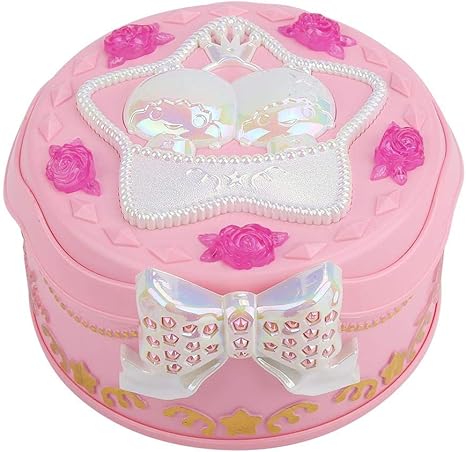 Amazon Co Jp 女の子のためのオルゴール ミラー付き女の子のためのラウンドオルゴール ミニチュア360度回転式女の子とジュエリー収納機能赤ちゃんのおもちゃ ピンク おもちゃ