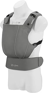 CYBEX Gold Babytrage MAIRA.click, Ab Geburt bis ca. 2 Jahre (ca. 3,5 – 15 kg), 100% Baumwolle, Manhattan Grey