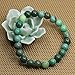 Amandastone Natural Green Chrysoprase Gemstone 8mm Ball Beads Stretch Bracelet 7