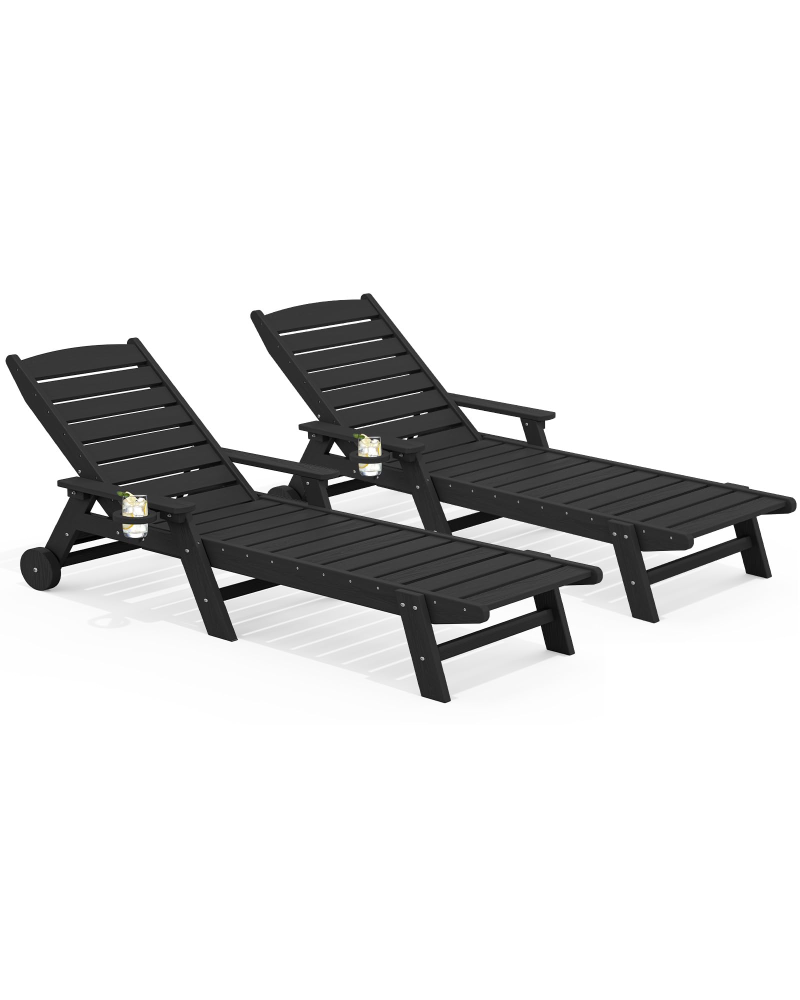 SERWALL Patio Chaise Lounge Chair Set of